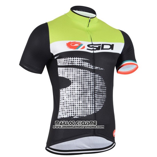 2015 Maillot Ciclismo Castelli SIDI Noir et Vert Manches Courtes et Cuissard